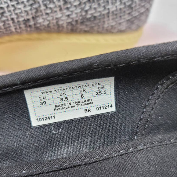 Keen Cortana Wedge Jute Black Gray Women's Summer Wedge 1-1.5" Heels 8.5 - Picture 7 of 7